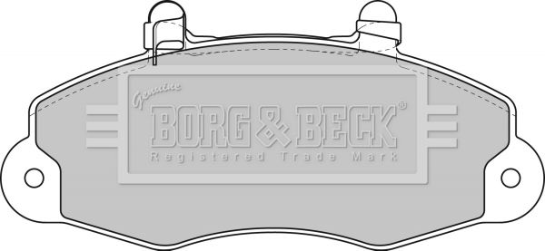 BORG & BECK Комплект тормозных колодок, дисковый тормоз BBP1624